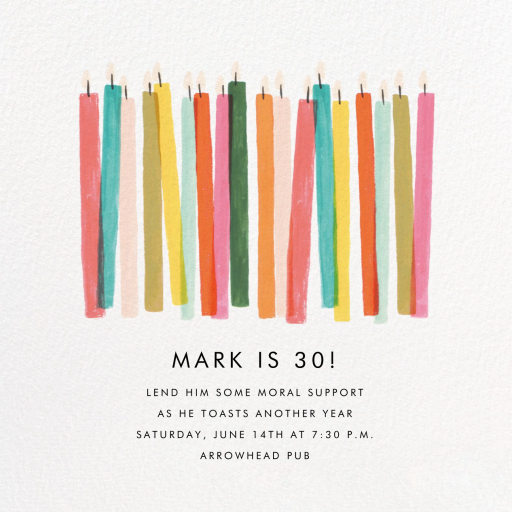 Candle Stand - Party Invitation by Rifle Paper Co.