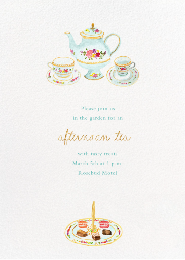 Petits Fours Secs - Tea Party Invitation by Paperless Post