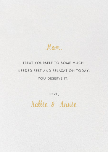 Tiger Mom - Mother's Day Card by Hello!Lucky - Back