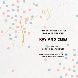 Join Us (Dots) - Baby Shower Invitation by Linda and Harriett