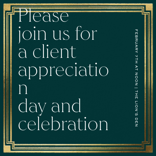 Gold Trimmed - Appreciation Event Invitation by Paperless Post