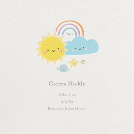 Smiling Skies - Rainbow Baby Announcement by Little Cube