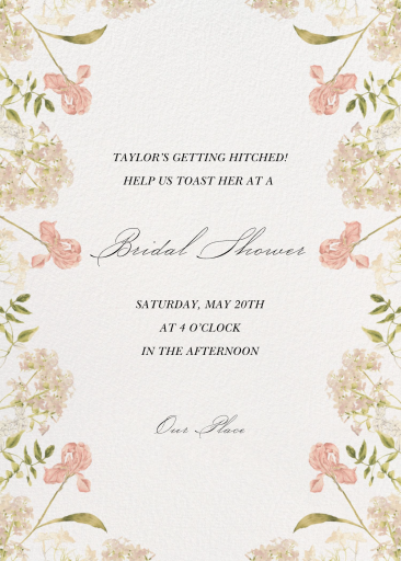 Soft Petals - Bridal Shower Invitation by  Monique Lhuillier