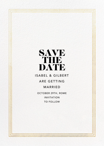 Triple Interior Border (Save the Date) - Save the Date by Paperless Post