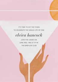 Martini Glass & Hand Invitation