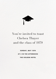Ivory Plain - Graduation Party Invitation by Paperless Post