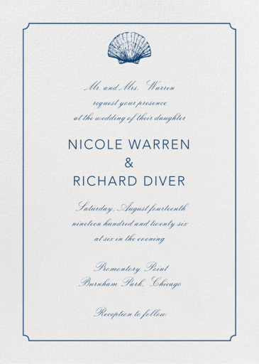 Indented Rounded Corners Tall - Wedding Invitation by Paperless Post