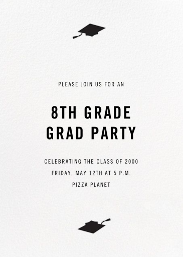 Confetti Caps (Photo) - Graduation Party Invitation by Paperless Post - Back