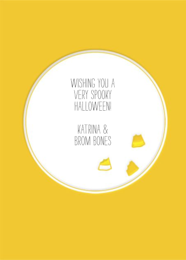 Candy Time - Halloween Card by Linda and Harriett - Back