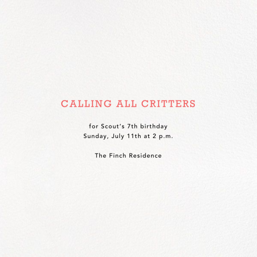 Harlequin - Petit Collage - Birthday Invitation by Petit Collage - Back