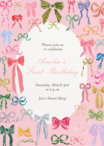 Bows on Bows - Invitation by Tara Roma Gill