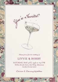 Marbled Toast - Wedding Invitation by Ten Story Stationery