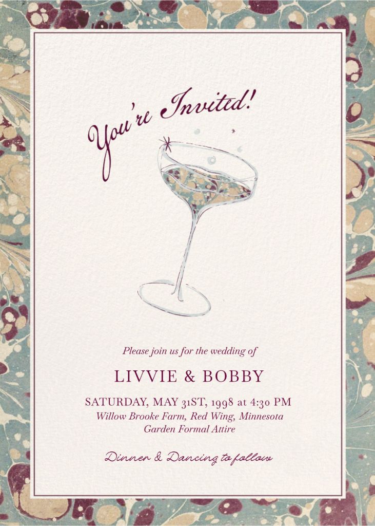 Marbled Toast Invitation