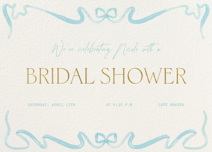 Dancing Ribbon - Bridal Shower Invitation by Paperless Post