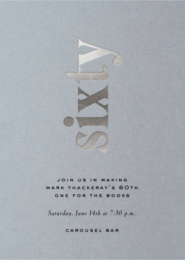 Sideways Lettering - Birthday Invitation by Paperless Post