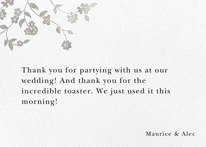 Floral Trellis II - Thank You - Stationery by Oscar de la Renta