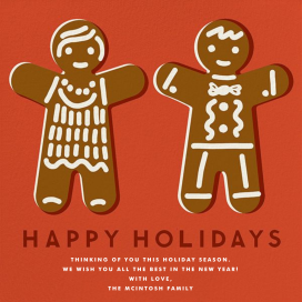 Gingerbread - Holiday Card by The Indigo Bunting
