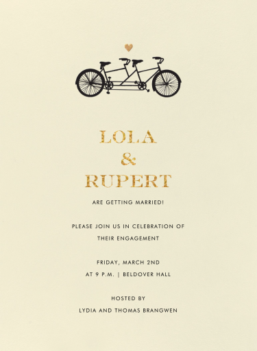 Tandem I - Engagement Party Invitation by kate spade new york