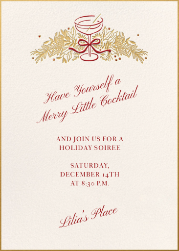 Gilded Toast - Holiday Cocktail Party Invitation by Paperless Post