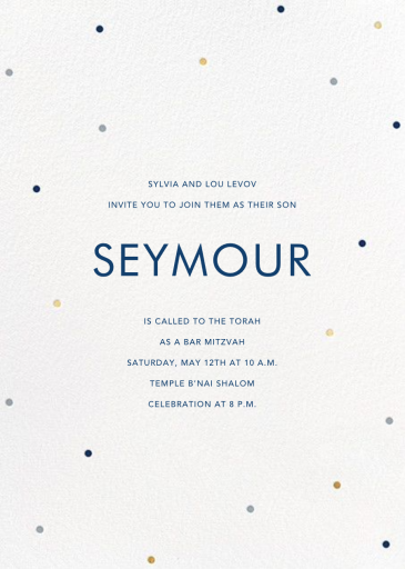 Scattered Dots - Religious Invitation by Sugar Paper