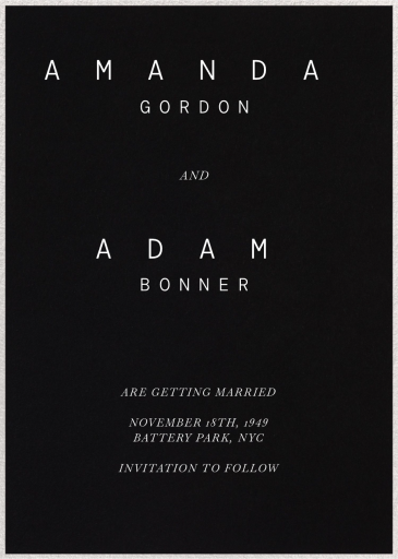 Type and Space - Save the Date by Paperless Post