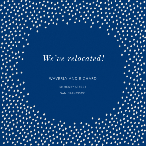 Ikat Dot Home - Moving Announcement by Oscar de la Renta