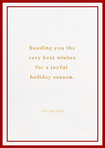 Double Border Photo - Holiday Card by Paperless Post - Back