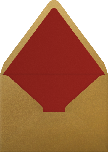 Gold Geometric Border Invitation Envelope