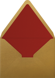 Gold Geometric Border Invitation Envelope