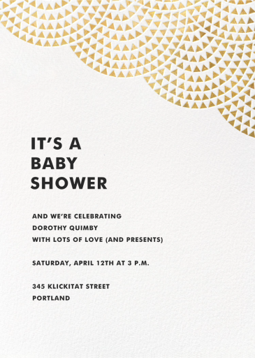 Savoy (Square) - Baby Shower Invitation by Paperless Post