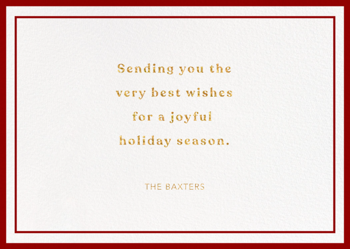 Double Border Photo - Christmas Card by Paperless Post - Back