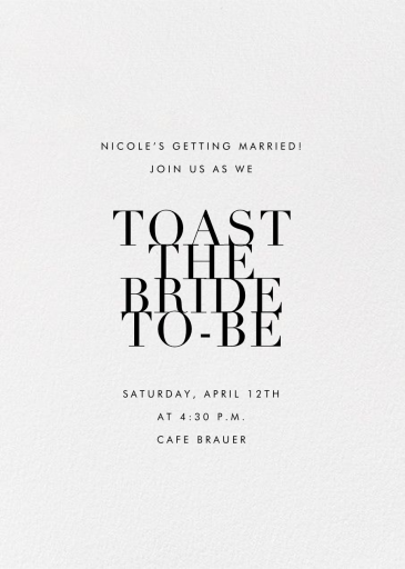 Editorial II (Photo Invitation) - Bridal Shower Invitation by Paperless Post - Back