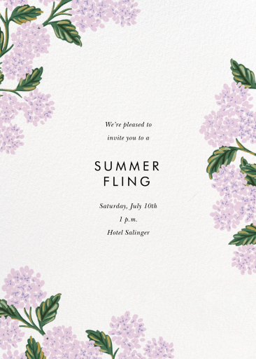 Hydrangea Frame - Summer Party Invitation by Rifle Paper Co.