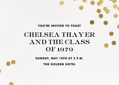 Confetti kate spade new york - Graduation Party Invitation by kate spade new york