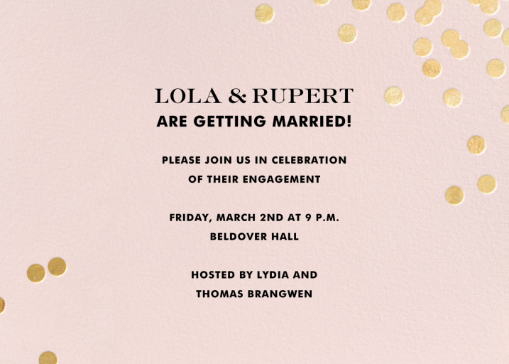 Confetti kate spade new york - Engagement Party Invitation by kate spade new york