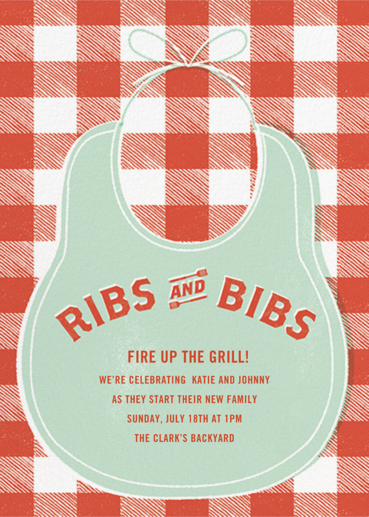 Ribs and Bibs Send online instantly RSVP tracking