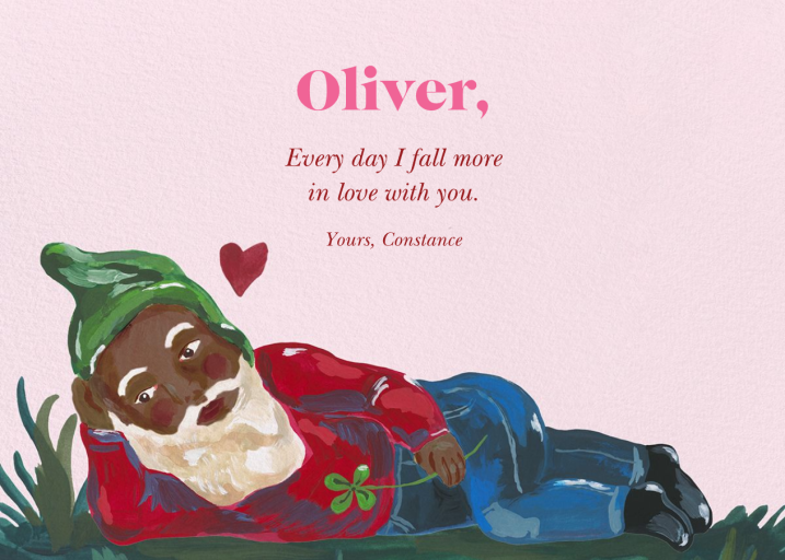 Gnome d'Amour - Valentine's Day Card by Nathalie Lété