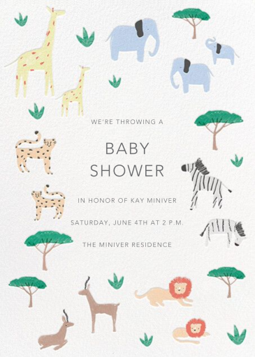 Safari Sets - Baby Shower Invitation by Meri Meri