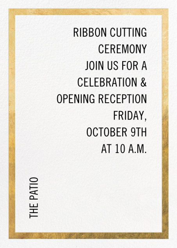 Simple Gold Border by Paperless Post