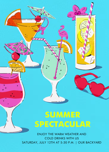 Summertime Cocktails - Summer Party Invitation by Hello!Lucky