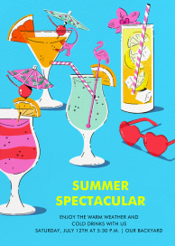 Summertime Cocktails - Cocktail Party Invitation by Hello!Lucky