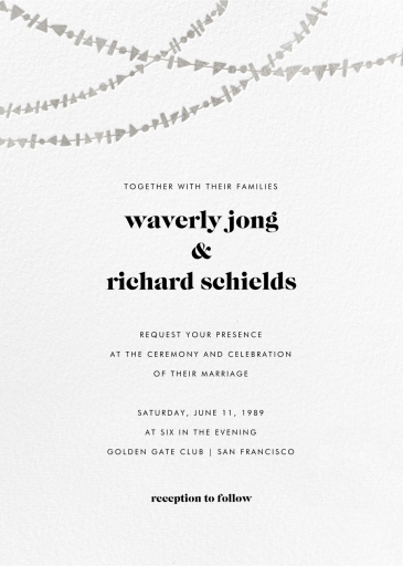 Streamer Shapes (Invitation) - Wedding Invitation by Paperless Post