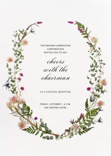Fleurs Sauvages (Tall Save The Date) - Corporate Reception Invitation by Paperless Post