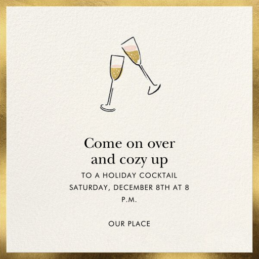 Cute Flutes - Holiday Cocktail Party Invitation by kate spade new york