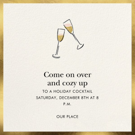 Cute Flutes - Holiday Cocktail Party Invitation by kate spade new york