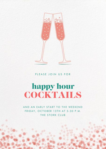 Double Bubble - Happy Hour Invitation by Crate & Barrel