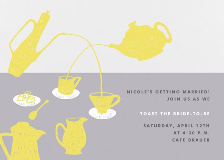 Pour Me A Cup - Bridal Shower Invitation by Paperless Post
