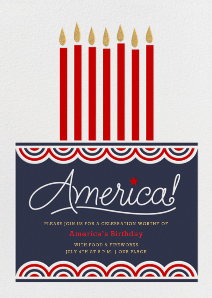 Happy Birthday, America - 4th of July Invitation by Paperless Post