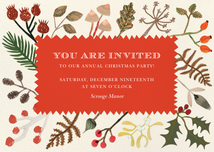 Winter Botanicals - Invitation by Hadley Paper Goods