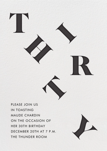 It's All Uphill from Here - 30th Birthday Invitation by Paperless Post